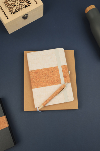 Cork + RPET Notebook & Pen Corporate Gift Set